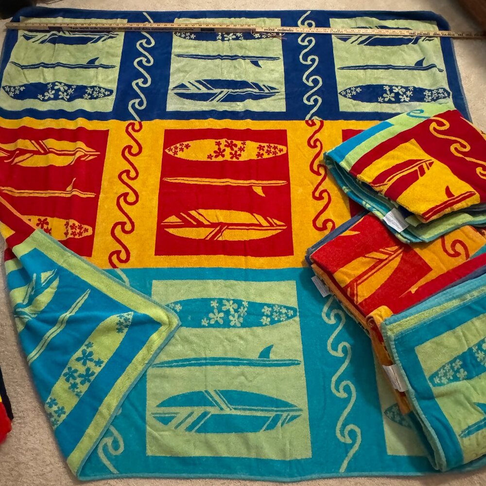 Oversized XL multicolor beach towels